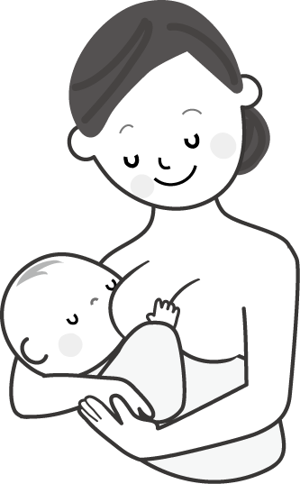 赤ちゃんとママ 育児 無料イラスト フリー素材 1