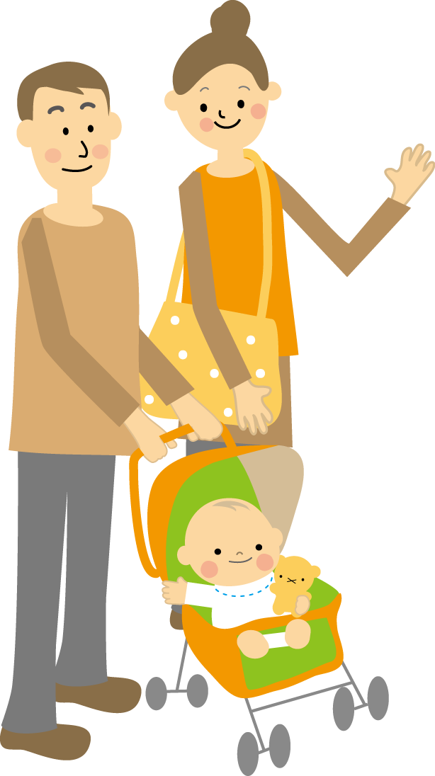 ベビーカー 赤ちゃんとママ 無料イラスト フリー素材