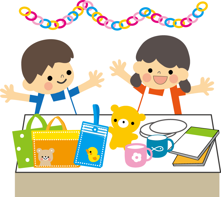 お祭りのイラスト 夏祭り バザー 模擬店 無料イラスト フリー素材