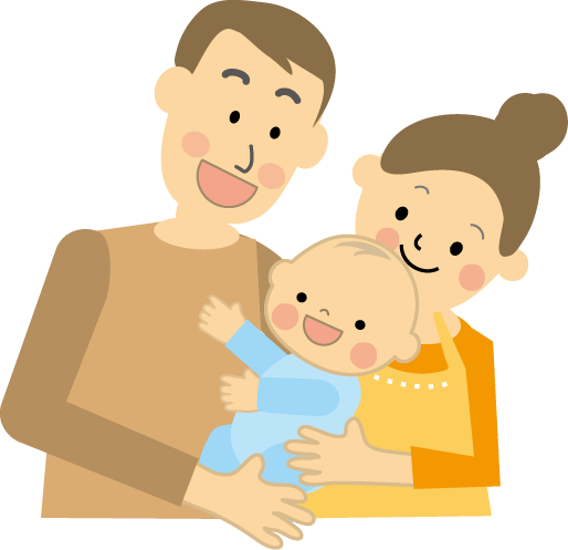 育児 赤ちゃんと家族 無料イラスト フリー素材