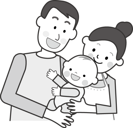 育児 赤ちゃんと家族 無料イラスト フリー素材