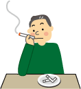 喫煙・煙草を吸う人のイラスト