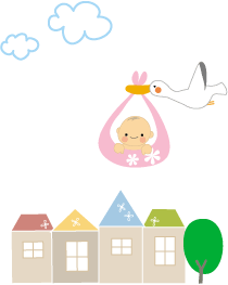 赤ちゃんとコウノトリのイラスト ｂａｂｙ 無料イラスト フリー素材